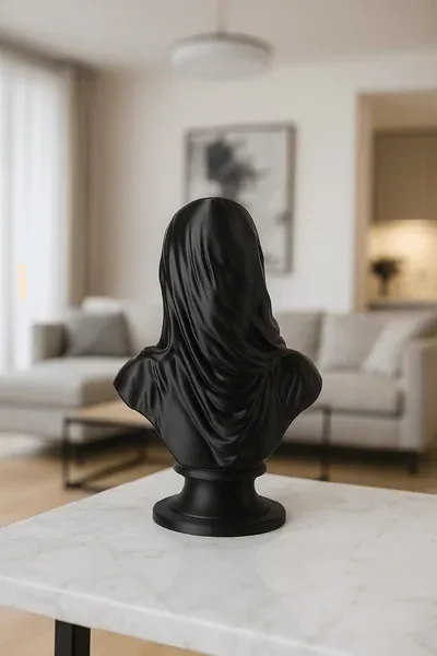 Veiled Black Bust - 1