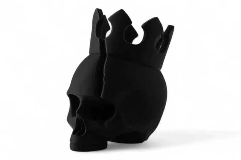 Crowned Skull Sculpture