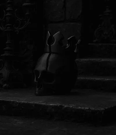 Crowned Skull Sculpture - 1