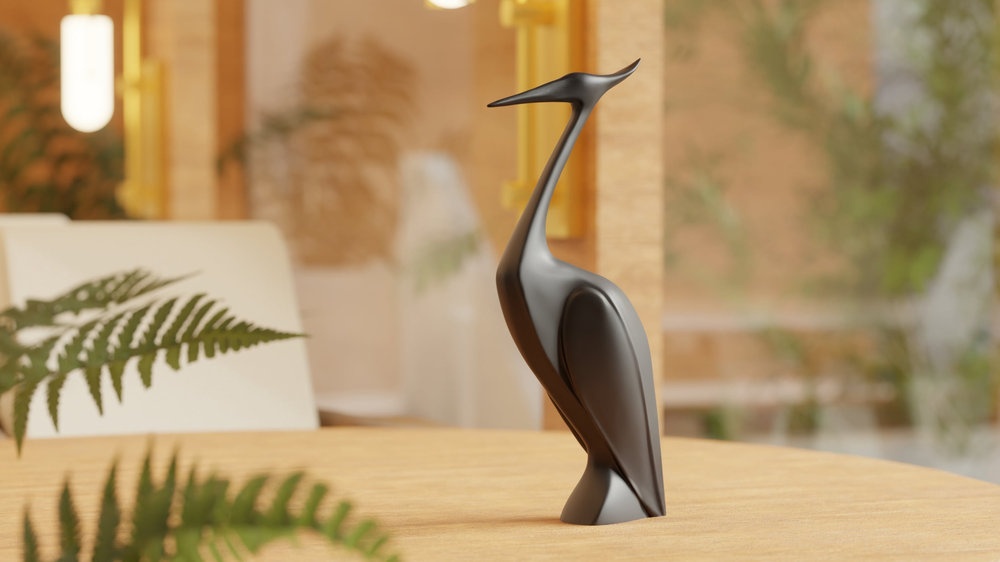 Graceful Egret Sculpture - 1