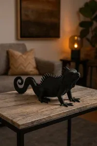 Iguana Figurine Reptile - Küçük görsel 2