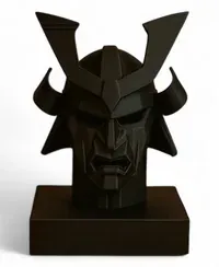 Samurai Mask Sculpture - Küçük görsel 1