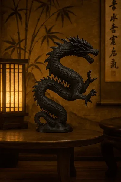 Shadowfire Dragon Sculpture - 1