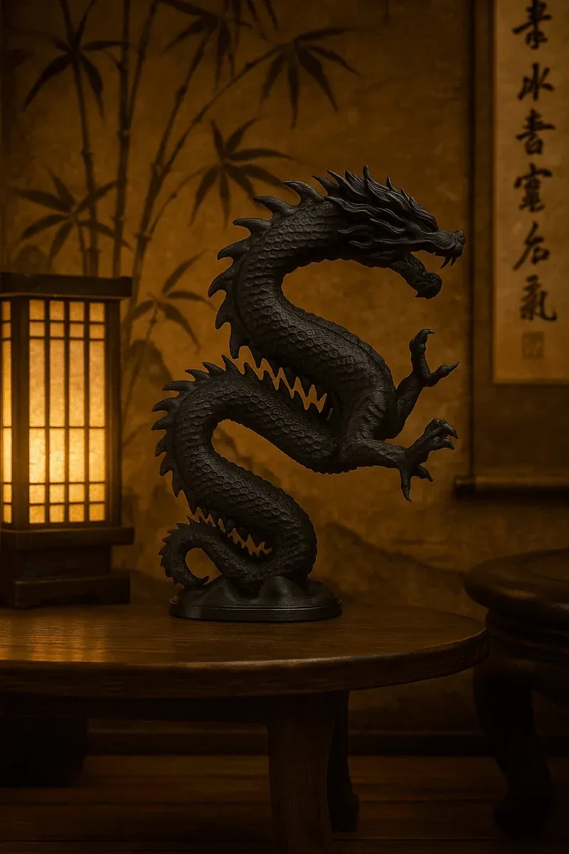 Shadowfire Dragon Sculpture - 1